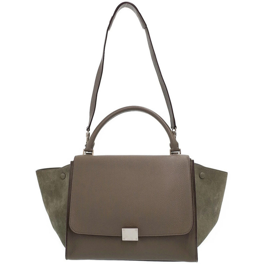 Celine Trapeze Leather 2WAY Handbag Shoulder Bag